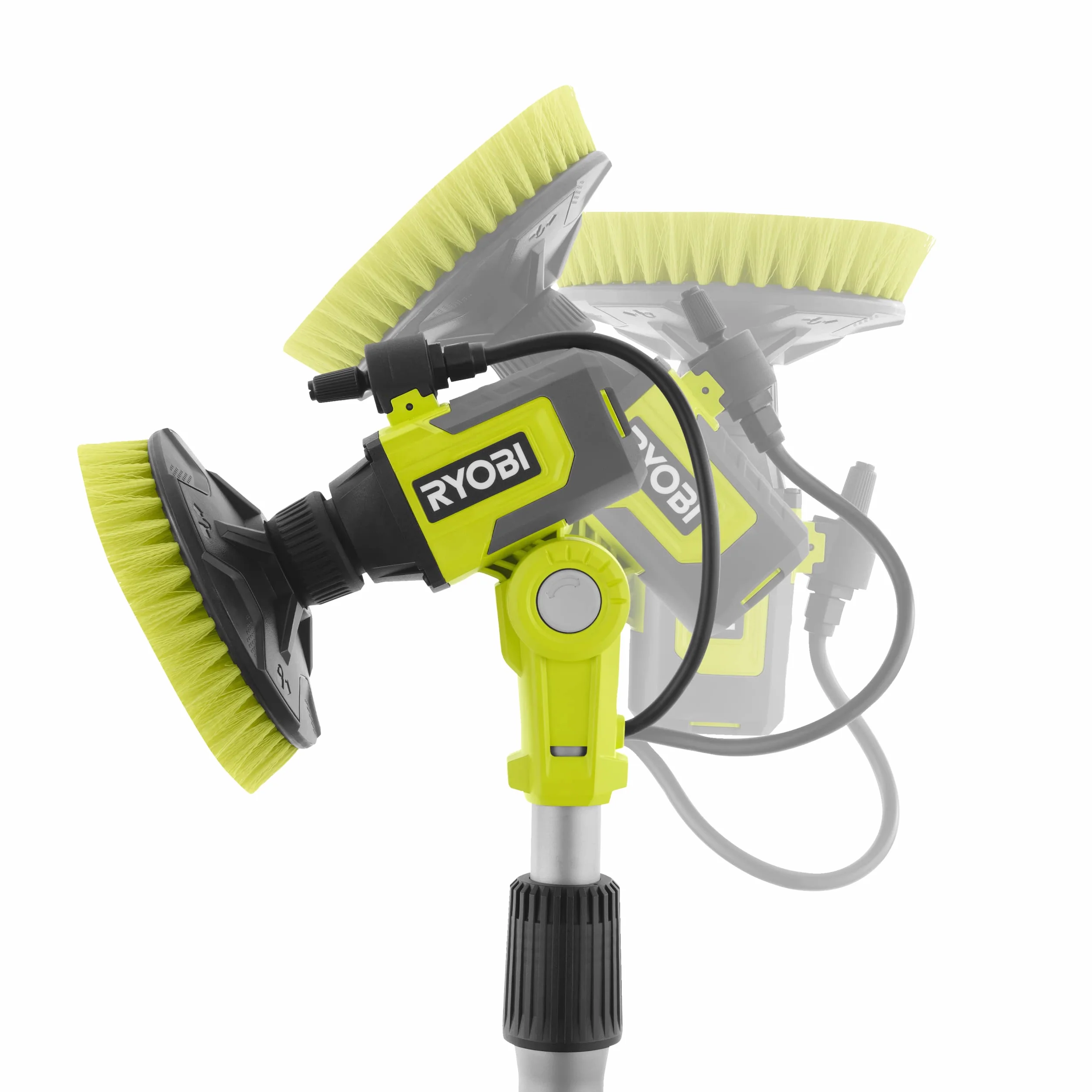 Ryobi Akumulatorowa Szczotka Obrotowa do Tarasów 18V, RWTS18-0, Szerokość Szczotki 150 mm, Teleskopowy Uchwyt, Kompatybilne z Każdą Baterią Ryobi One+, bez Akumulatora i Ładowarki