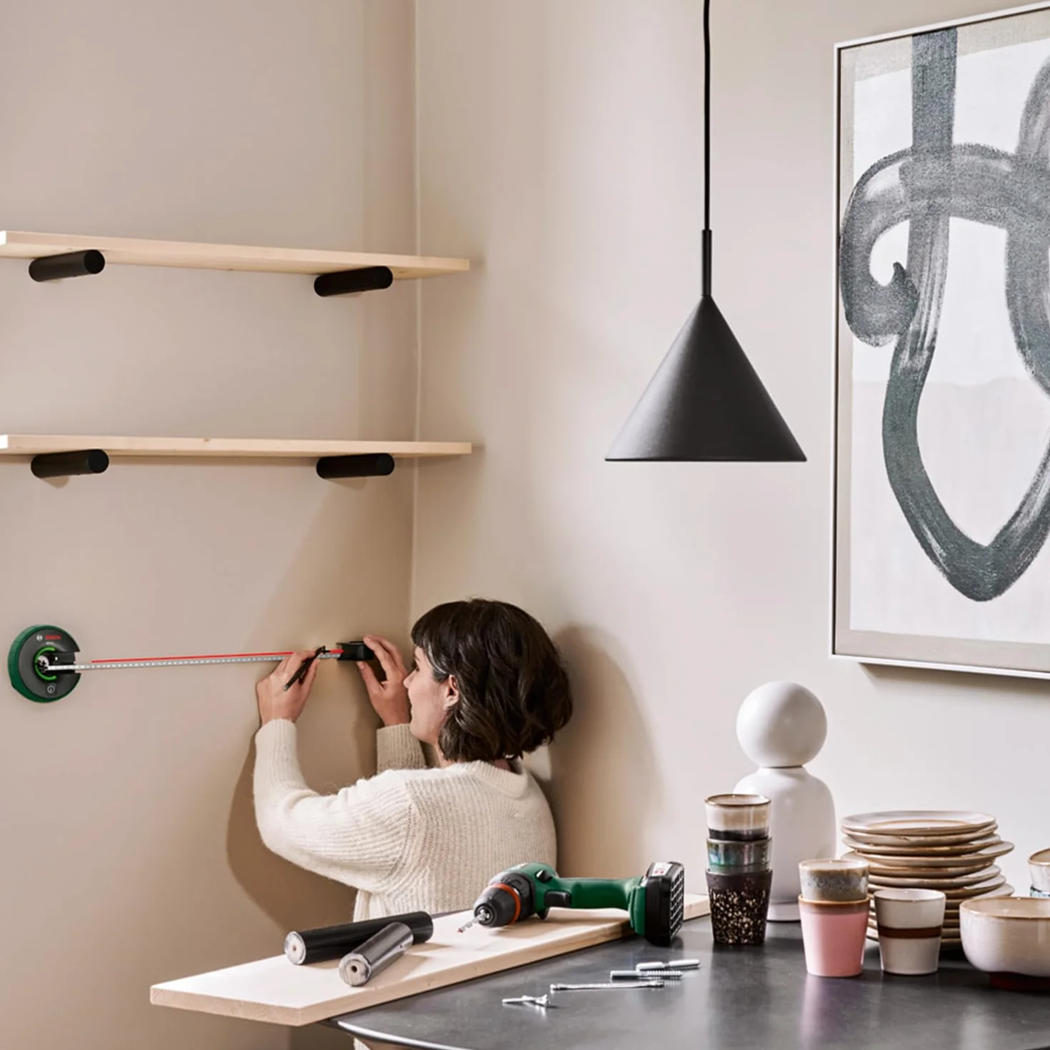 Bosch Podkładki żelowe do lasera liniowego Atino (5 podkładek żelowych do zamocowania modelu Atino na prawie wszystkich gładkich powierzchniach, opakowanie kartonowe)