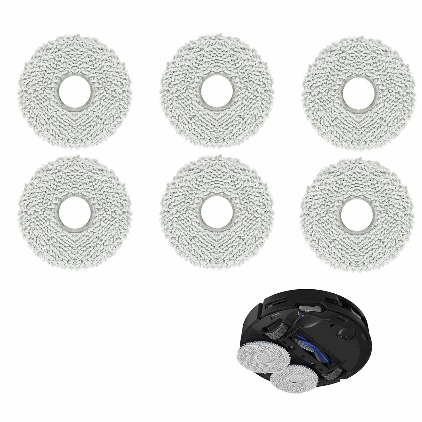 6 sztuk zmywalnych ściereczek do mopa do Xiaomi L10s/L10 Ultra/L10s Plus/X40 Ultra & X10+/X20+ - wymienne pokrowce z mikrofibry do czyszczenia i pielęgnacji